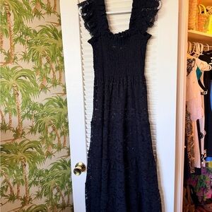 Hill House Black Lace Maxi Dress